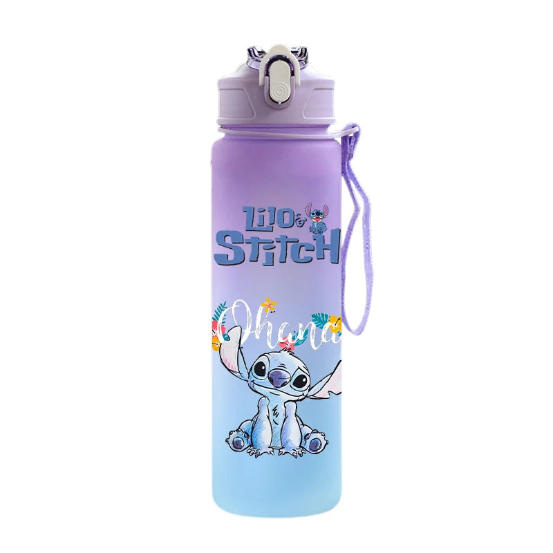 Disney Stitch Water Bottle â 750ml Water Bottle with Built-in Straw