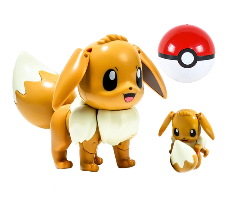 Pokéball Transformable Evoli – Figurine Pokémon