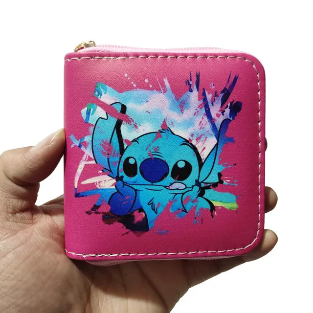 Porte-monnaie Stitch Disney - Compact et Pratique (10x10 cm)