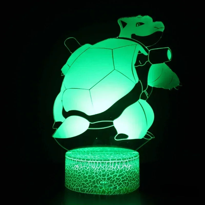 Lampe LED 3D Pokémon – 16 couleurs, télécommande & tactile