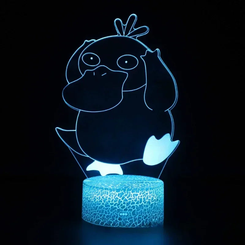 Lampe LED 3D Pokémon – 16 couleurs, télécommande & tactile