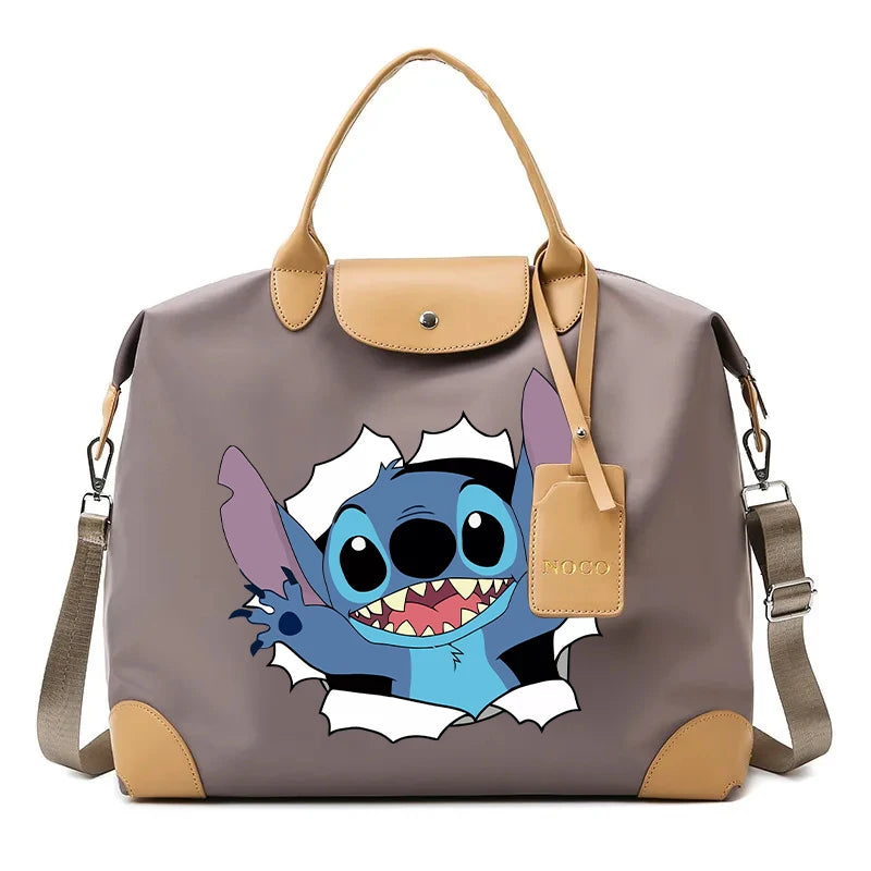 Sac à Bandoulière Stitch & Angel – Style Kawaii, Grande Capacité