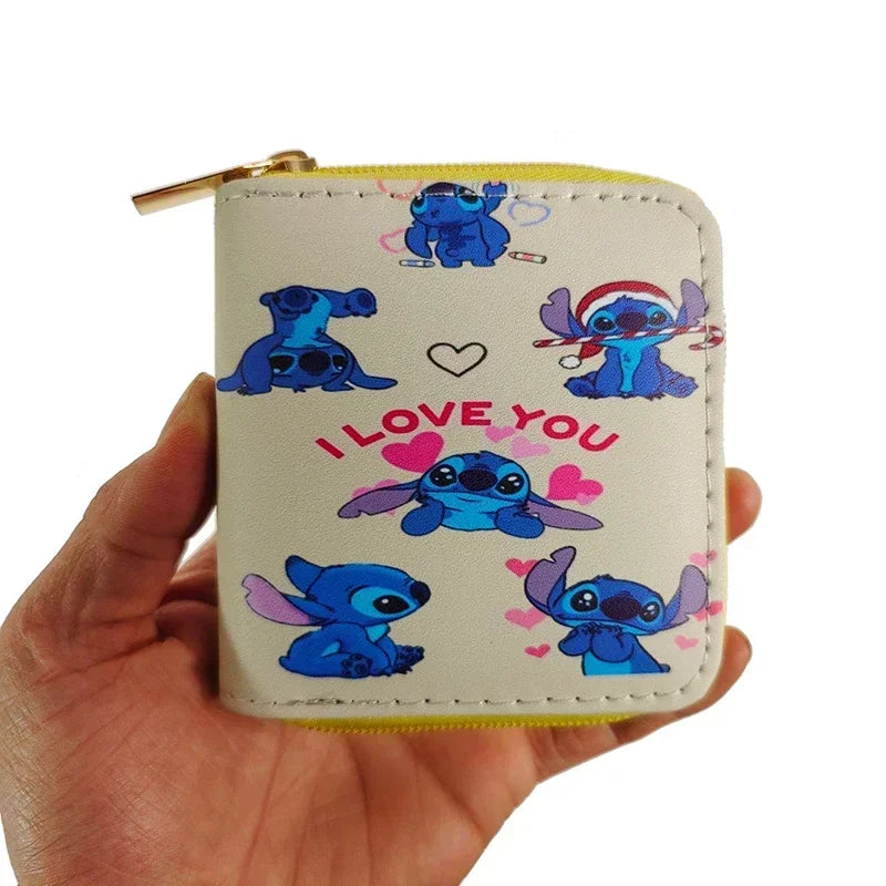 Porte-monnaie Stitch Disney - Compact et Pratique (10x10 cm)