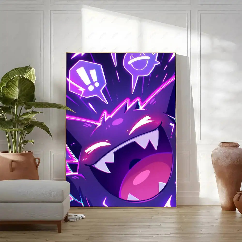 Poster Pokémon Ectoplasma 50x70 cm – Décoration Murale HD