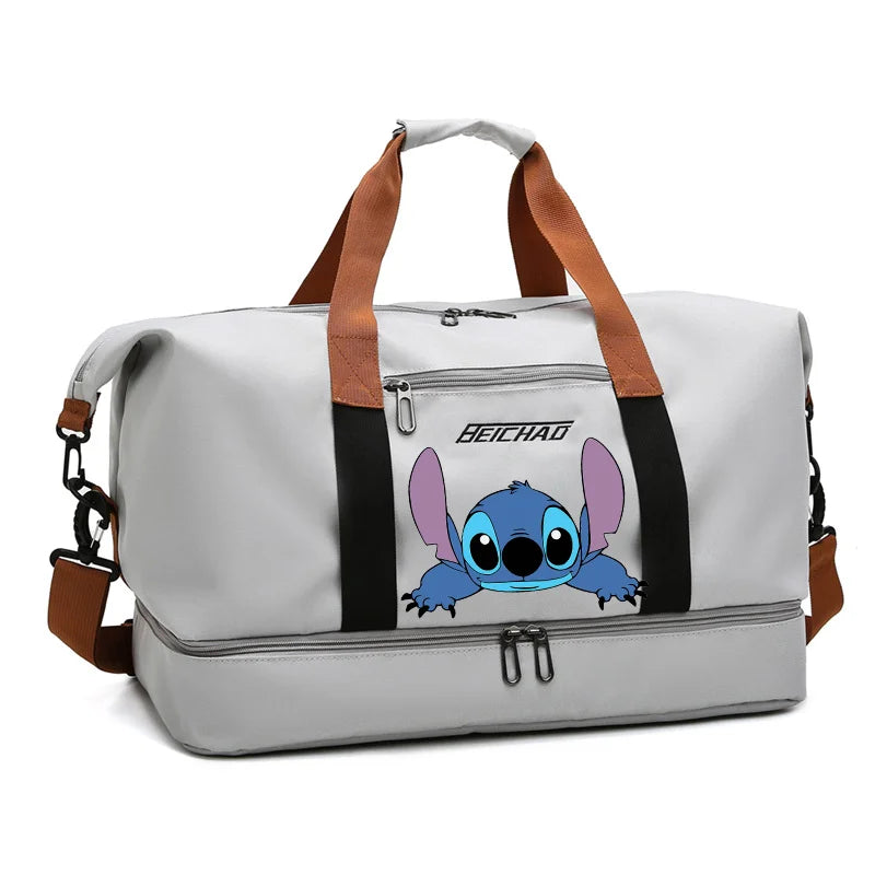 Sac de Voyage Disney Stitch gris - Grand Format, Léger et Imperméable