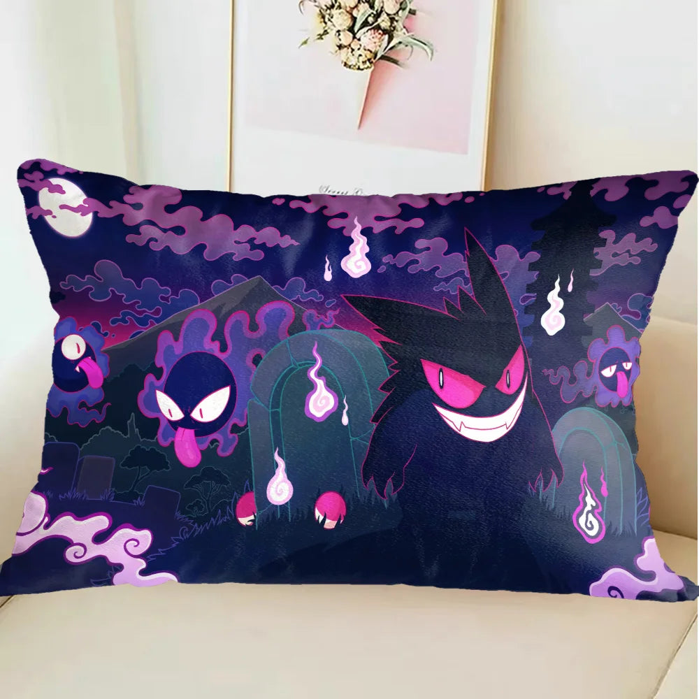 Taie d'oreiller décorative Ectoplasma rectangle – Collection Pokémon Kawaii