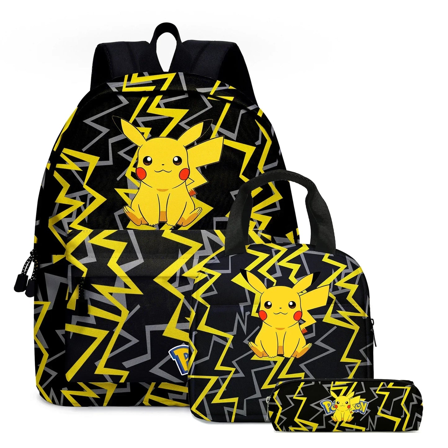Pack École Pokémon 3-en-1 – Sac à dos, Trousse et Lunch Bag (Modèles au choix)