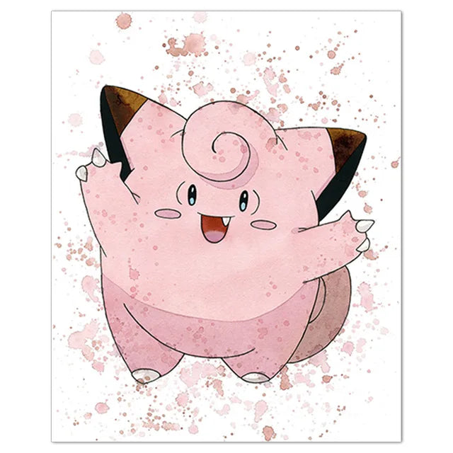 Poster Pokémon Melofee – Affiche Murale Déco Chambre & Gaming