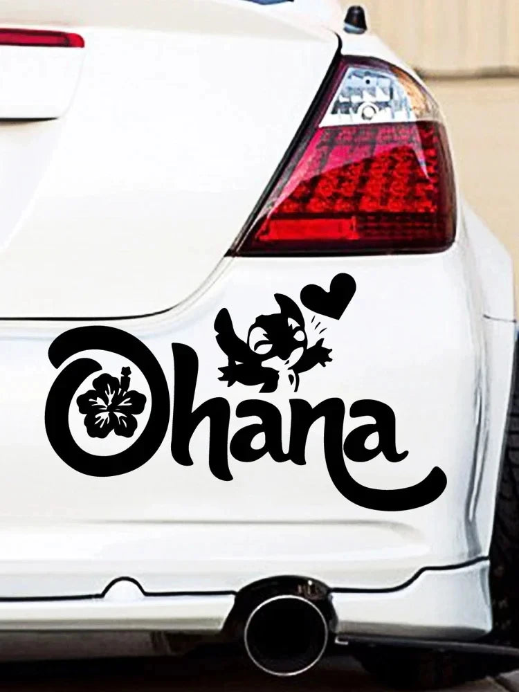 Autocollant Ohana – Design Stitch pour Voiture (Vinyle Découpé)