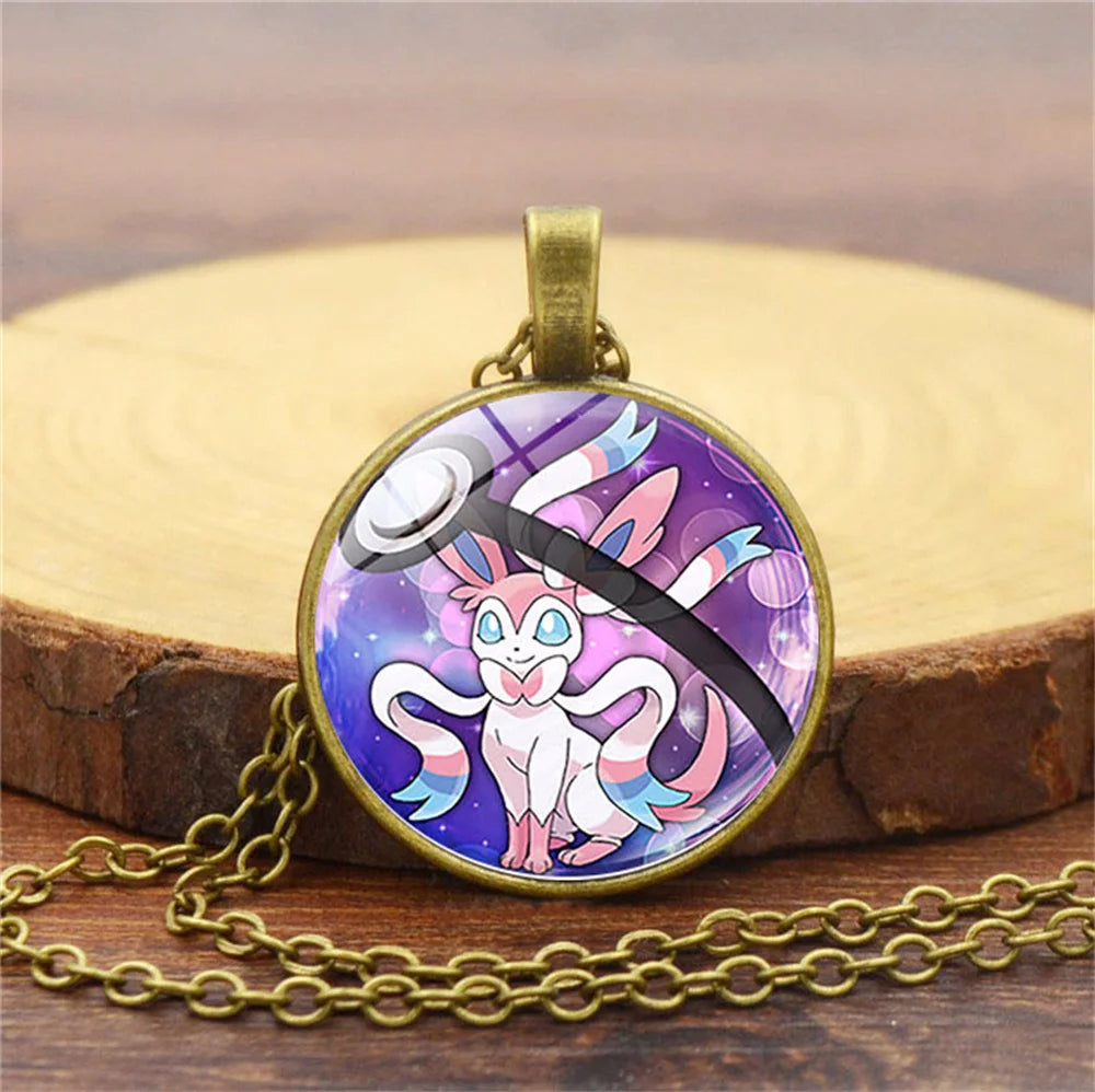 Collier Pokémon avec pendentif en verre – ✨ stock TRÈS limité