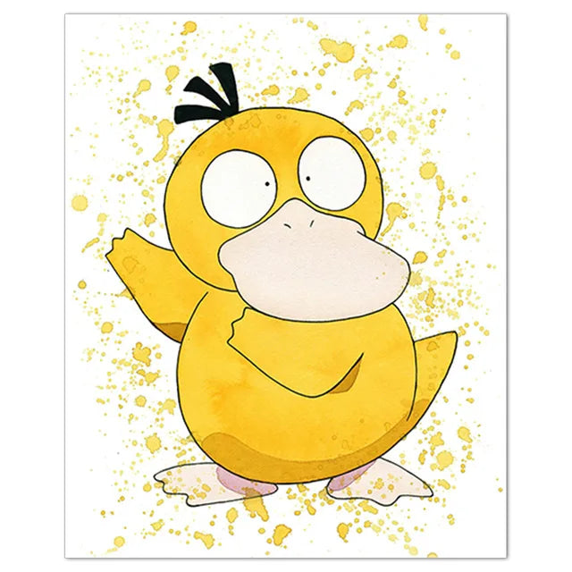 Poster Pokémon Psykokwak – Affiche Murale Déco Chambre & Gaming