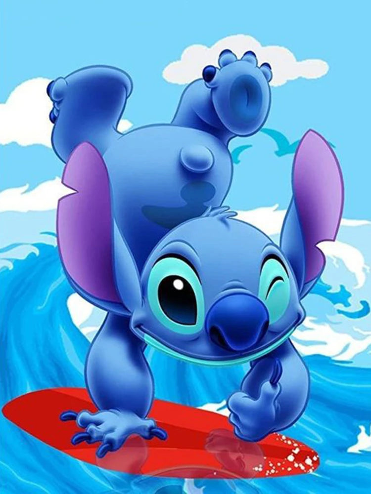 Tableau Diamanté Stitch Surf – Univers Disney