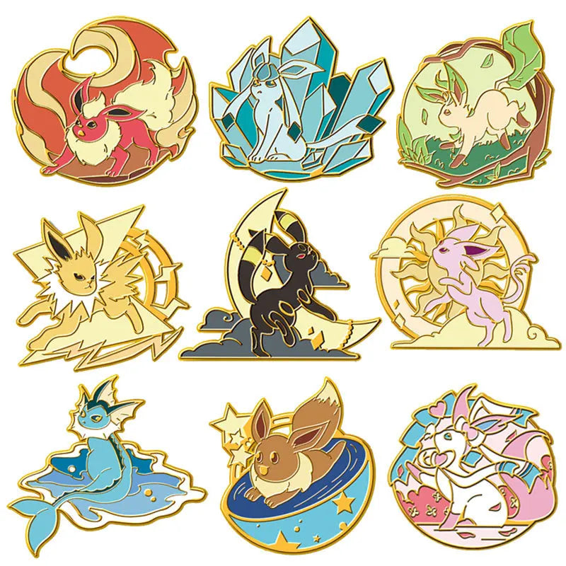 Broches Pokémon Évolutions d'Évoli – Émail et Métal