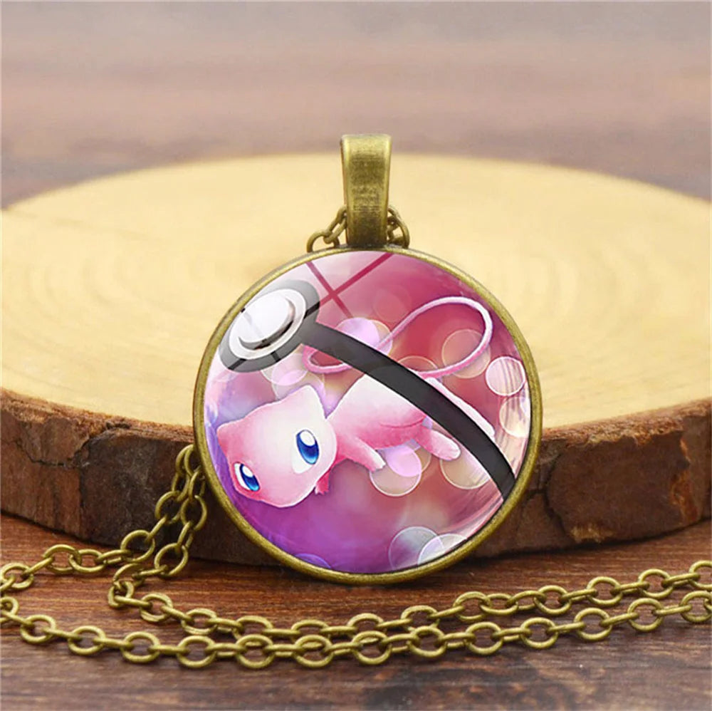 Collier Pokémon avec pendentif en verre – ✨ stock TRÈS limité