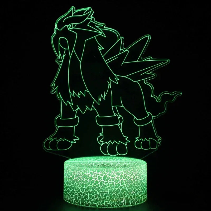 Lampe LED 3D Pokémon – 16 couleurs, télécommande & tactile