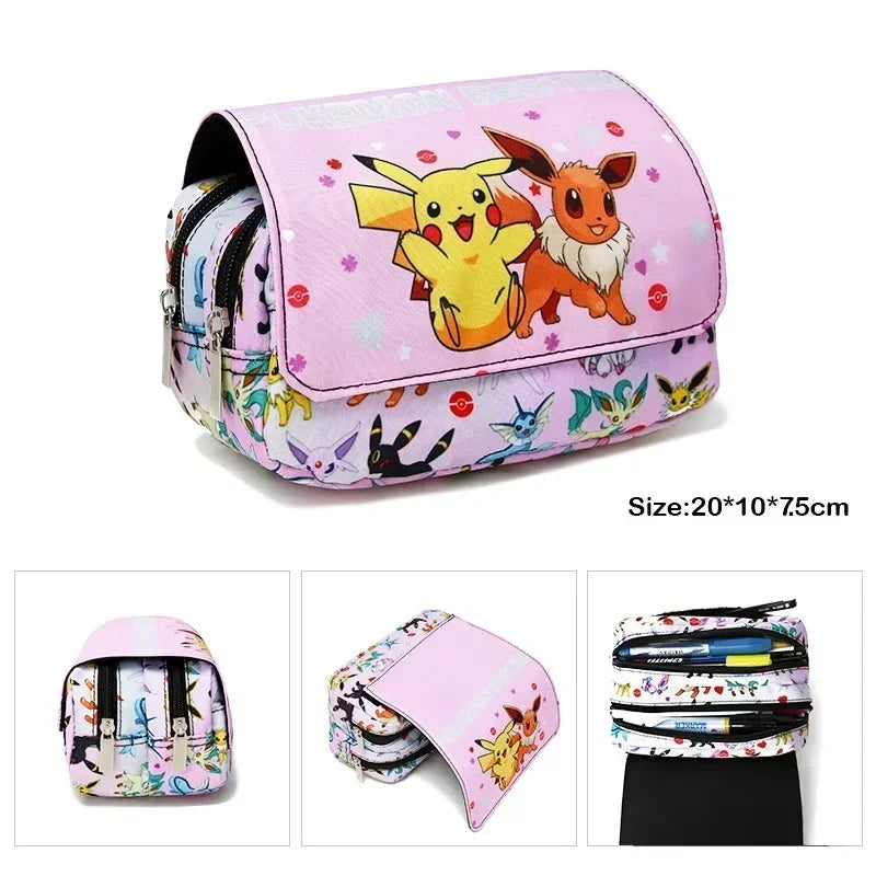 Trousse Pokémon – Design animé, multi-rangements