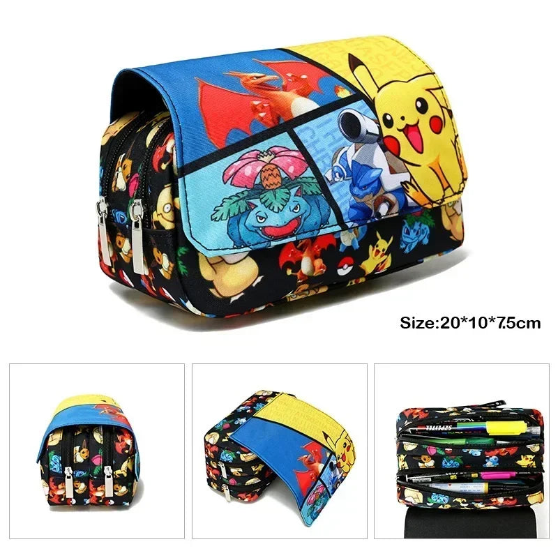 Trousse Pokémon – Design animé, multi-rangements
