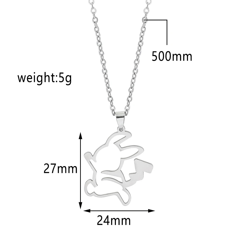 Collier Pikachu – Pendentif en Acier Inoxydable