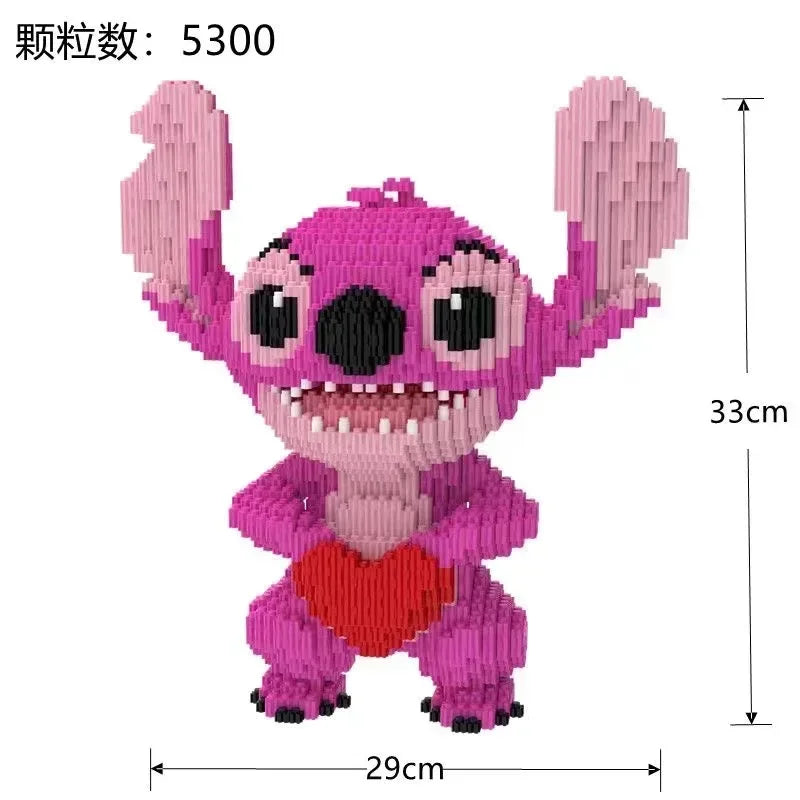 Figurine Stitch & Angel à construire – 33 cm – 3300 pièces