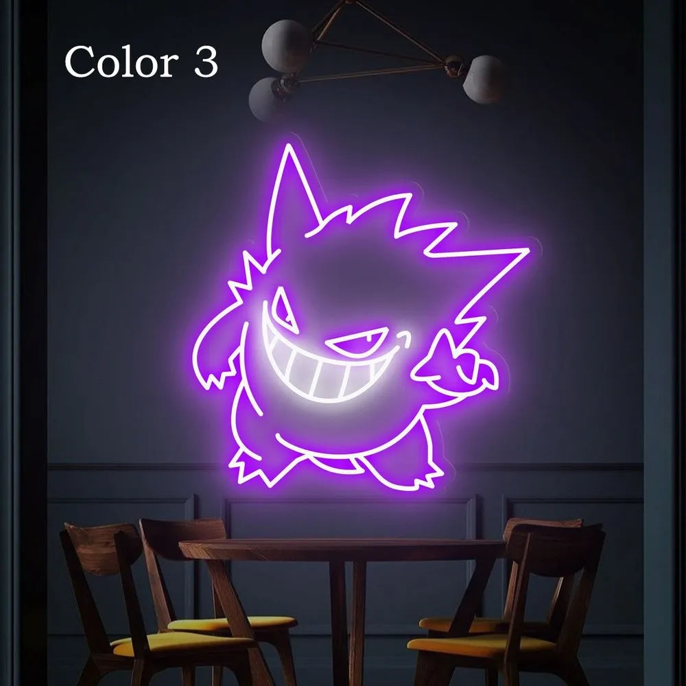Lampe Néon LED Ectoplasma – Décoration Murale Pokémon
