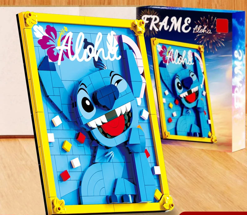 Pixel Art Stitch – Set de Briques de Construction 3D