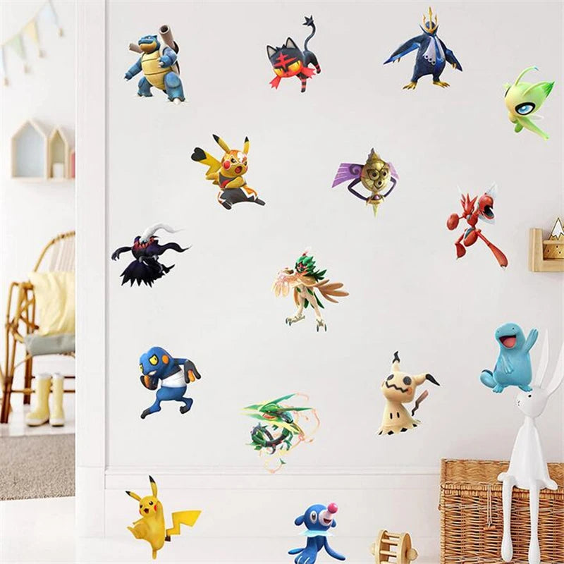 Stickers Muraux Pokémon – Effet 3D Brèche Murale