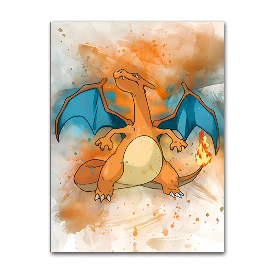 Posters Dracaufeu Pokémon – Décoration Murale Kawaii | Plusieurs Tailles