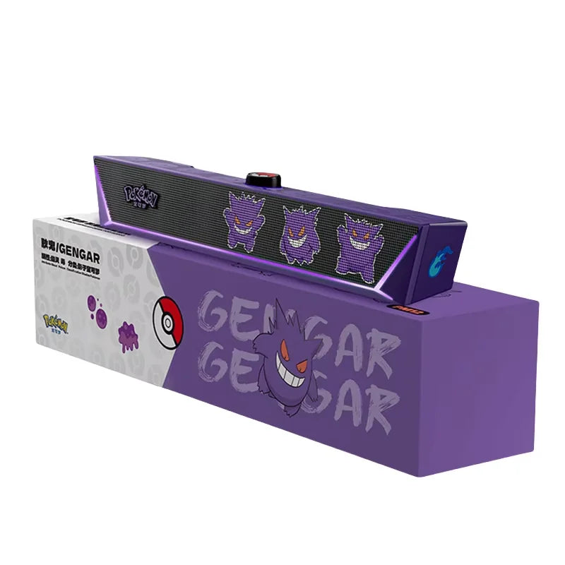 Enceinte Bluetooth Ectoplasma Pokémon - Barre de Son Gaming RGB Sans Fil 10W