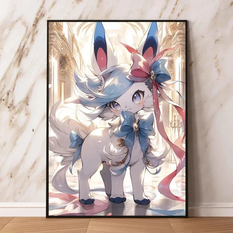 Kit Complet Diamond Painting – Tableau Diamant à Créer Pokémon (Toile Vierge & Accessoires)