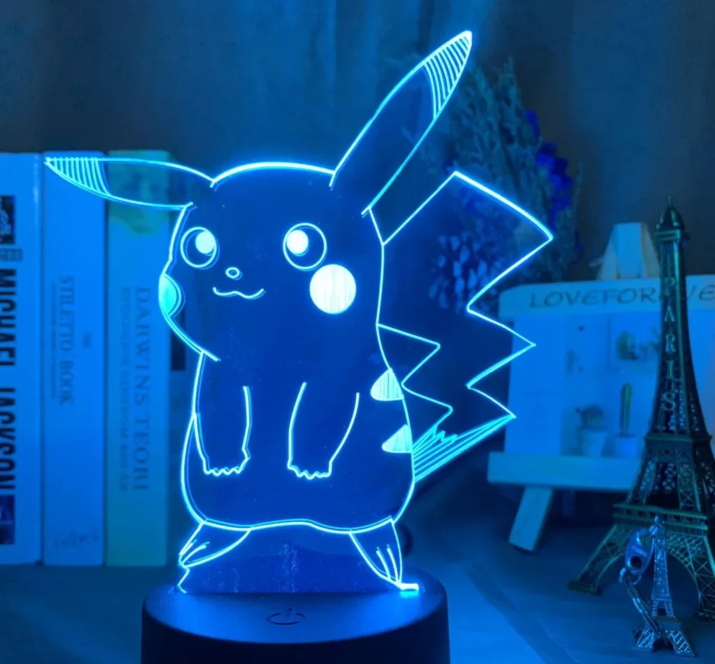 Pokémon Pikachu 3D LED Lamp – 16 Colors, Remote & Touch