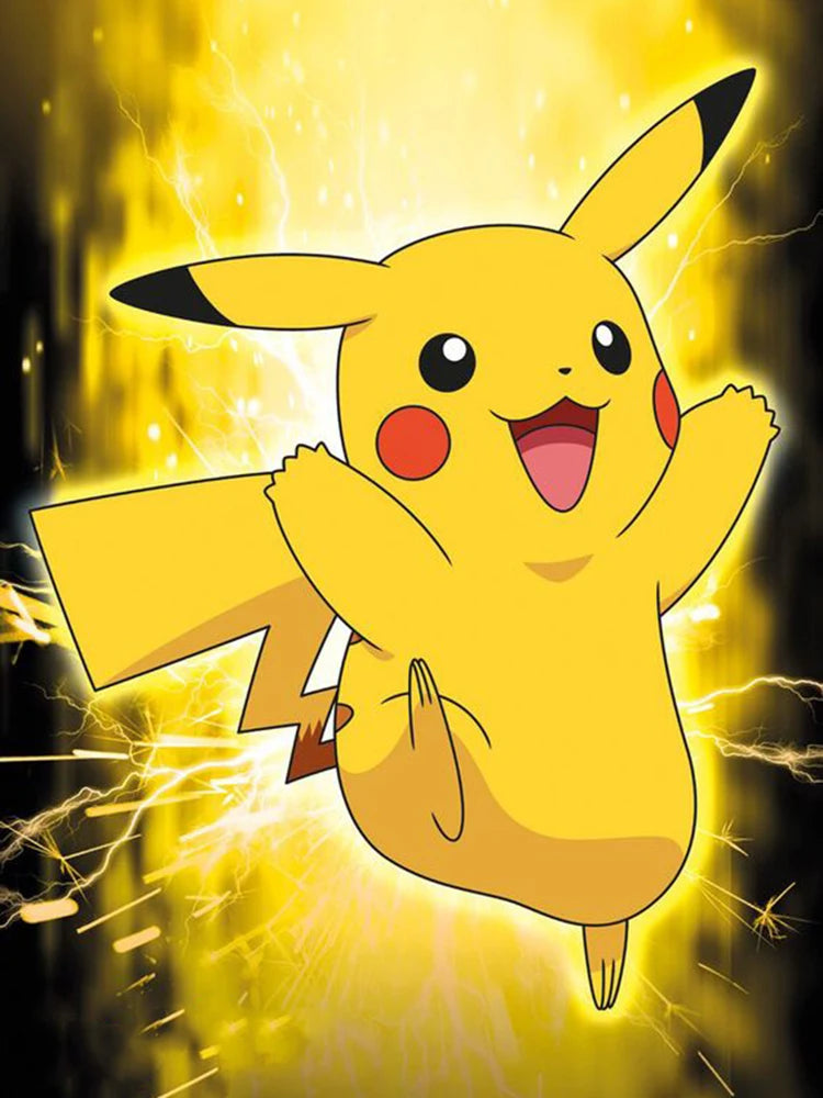 Tableau Diamanté Pokémon – Modèle Pikachu