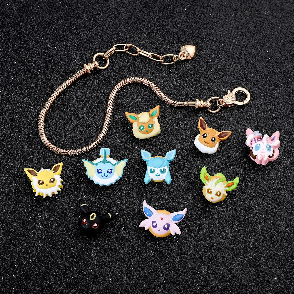 Bracelet Pokémon Évoli et Évolutions – Charms Émail