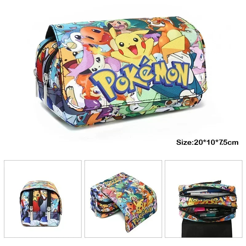 Trousse Pokémon – Design animé, multi-rangements