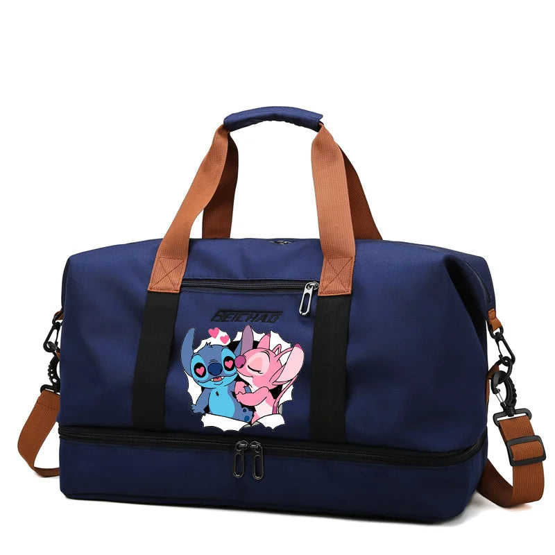 Sac de Voyage Disney Stitch bleu foncé - Grand Format, Léger et Imperméable