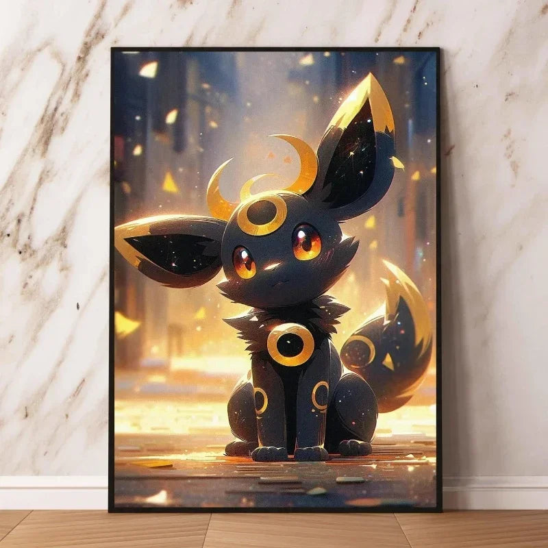 Kit Complet Diamond Painting Noctali – Tableau Diamant à Créer Pokémon(Toile & Accessoires)