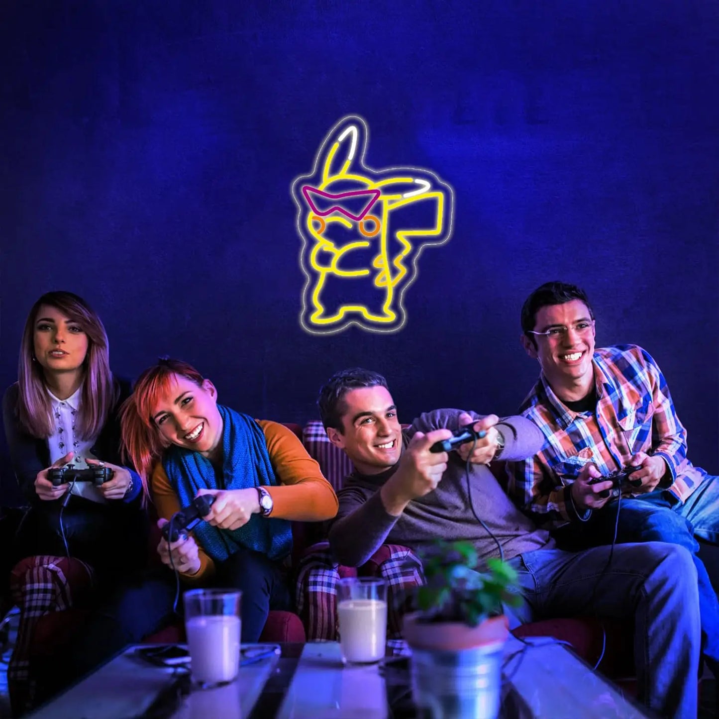 Pikachu LED Neon Sign - USB Wall Decor for Bedroom, Living Room or Game Room