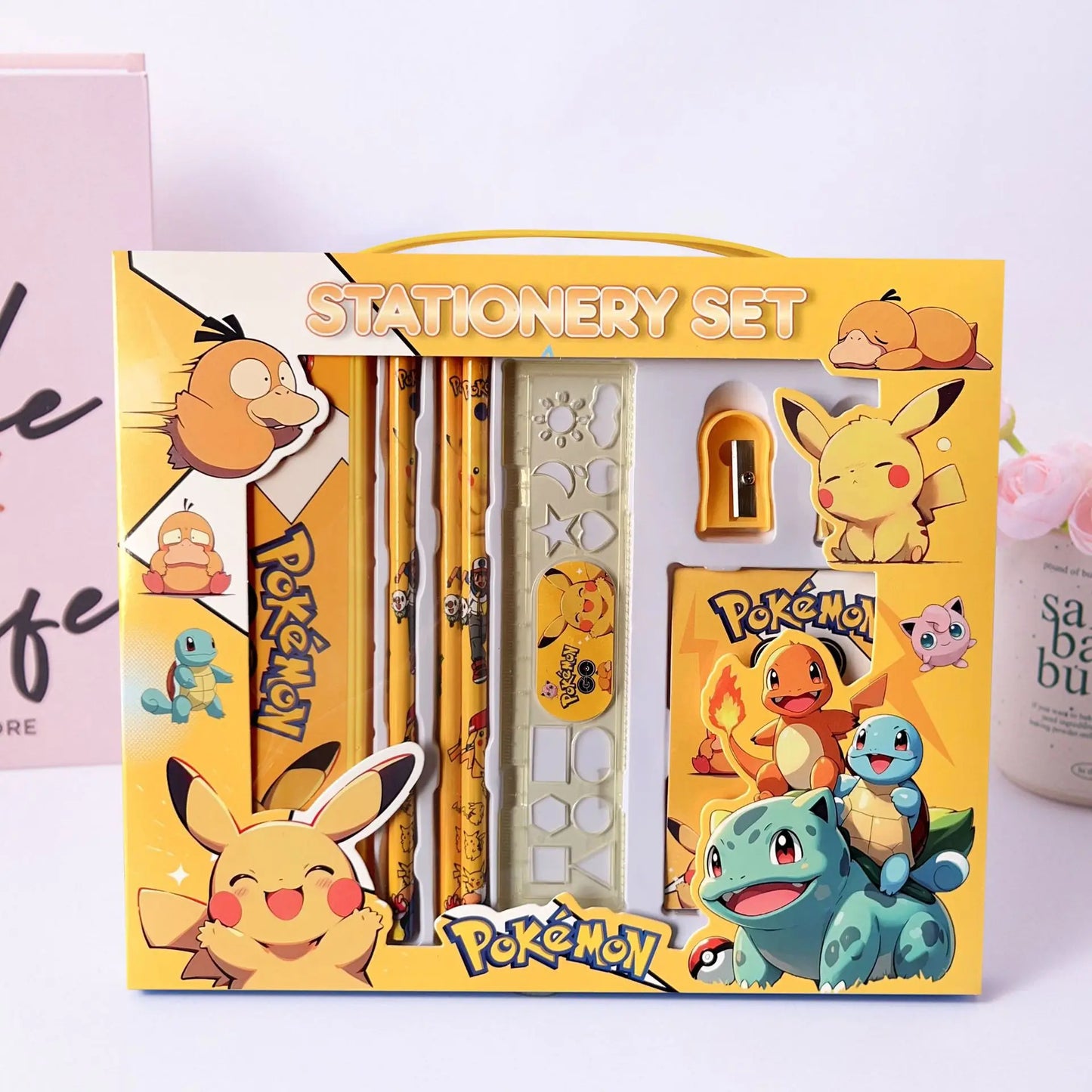 Coffret Papeterie Pokémon 8 pcs – Édition Aventure des Starters
