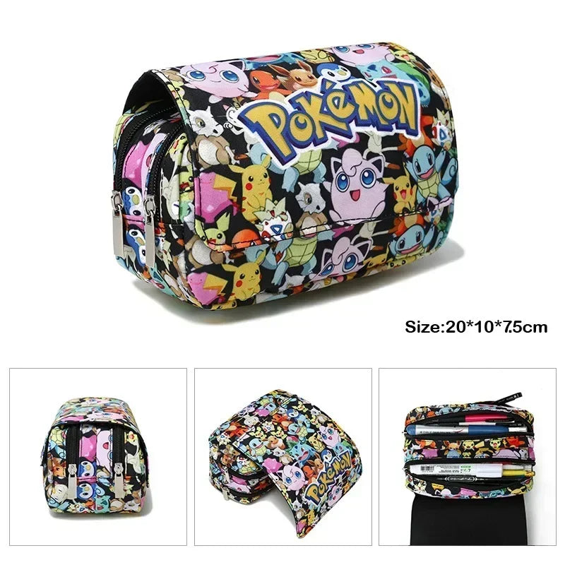 Trousse Pokémon – Design animé, multi-rangements
