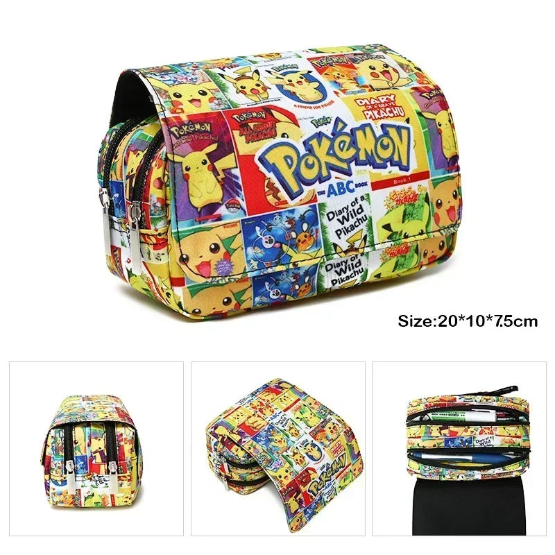 Trousse Pokémon – Design animé, multi-rangements