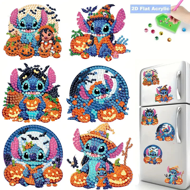 Aimants Réfrigérateur Lilo & Stitch (Peinture Diamant DIY)