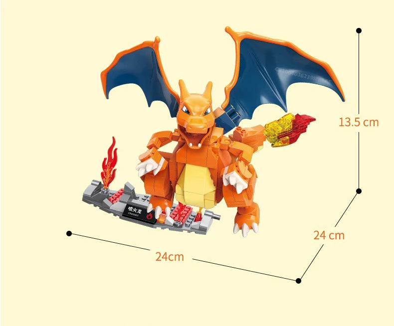 Dracaufeu Blocs de Construction Pokémon Articulée à Assembler