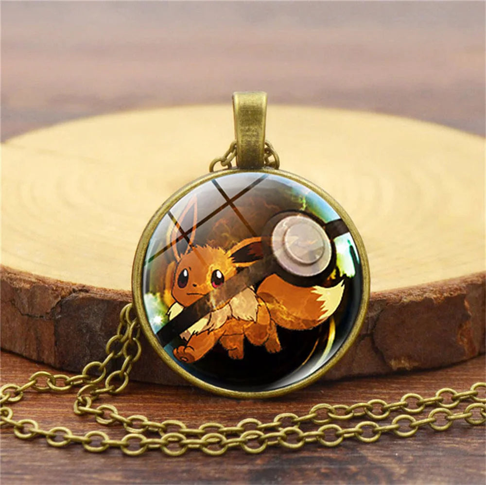 Collier Pokémon avec pendentif en verre – ✨ stock TRÈS limité