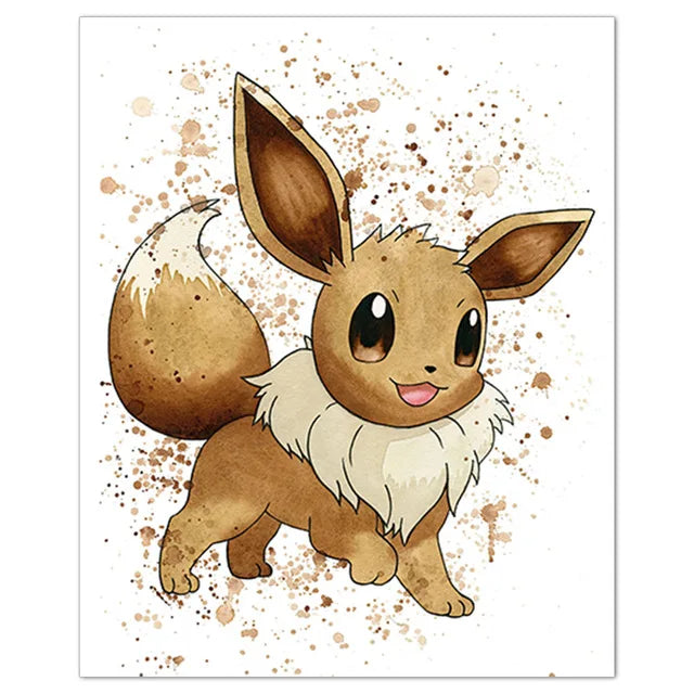 Poster Pokémon Evoli – Affiche Murale Déco Chambre & Gaming