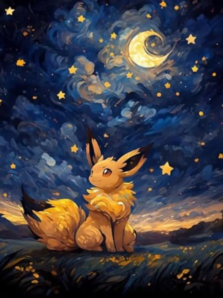 Diamond Painting Pokémon Evoli – Diamants Ronds à Réaliser Soi-Même