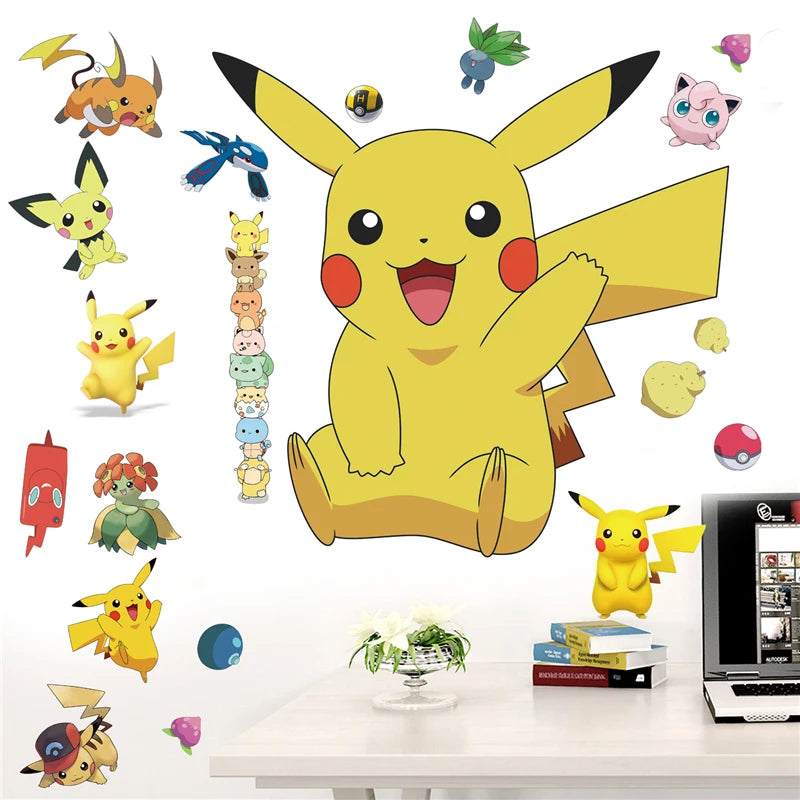 Stickers Muraux Pokémon – Nouvelle Collection Effet 3D