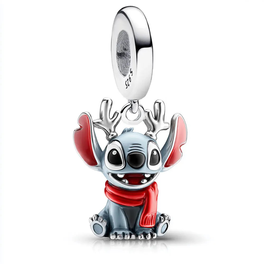 Breloque Pendentif Disney Stitch "Engravable" en Argent Sterling 925 đ
