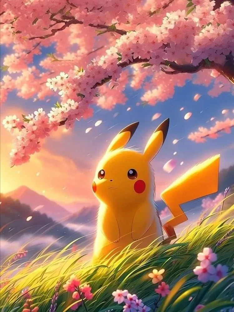 Diamond Painting Pokémon Pikachu – Diamants Ronds à Réaliser Soi-Même