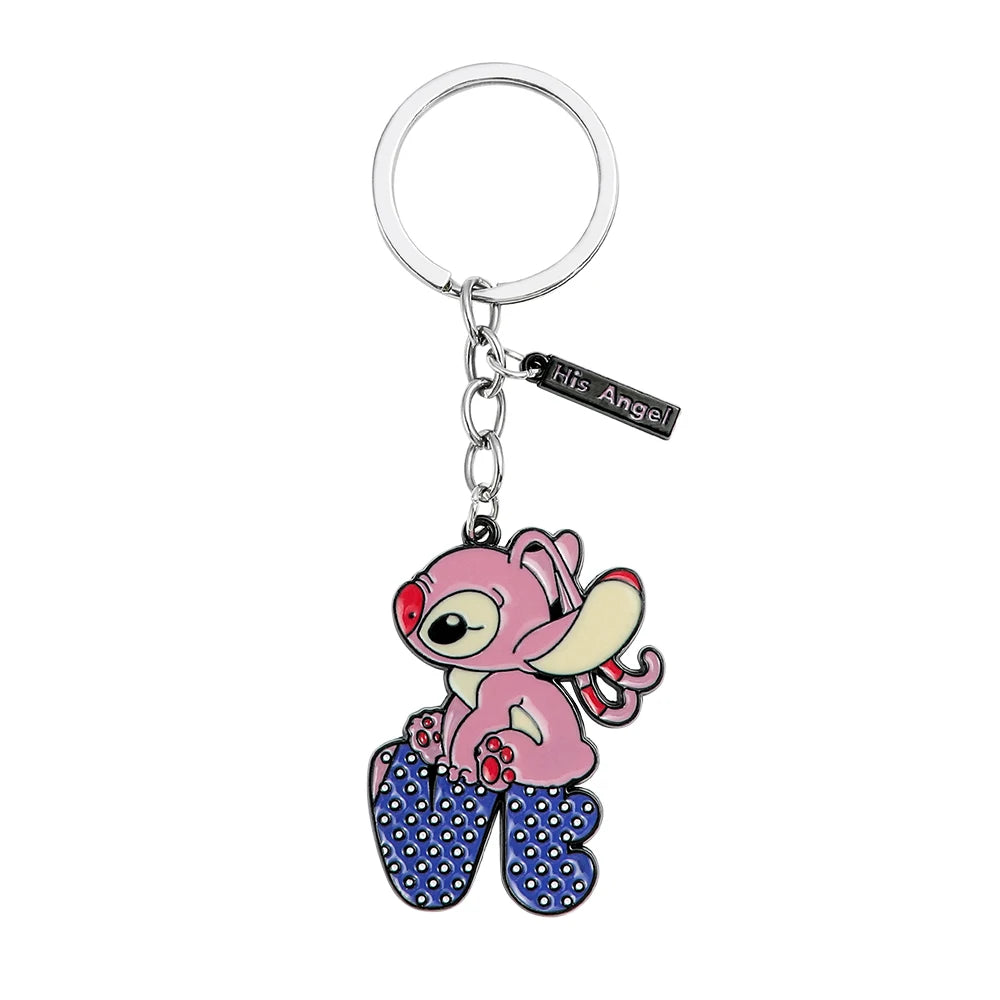 Porte cles Love Stitch et Angel
