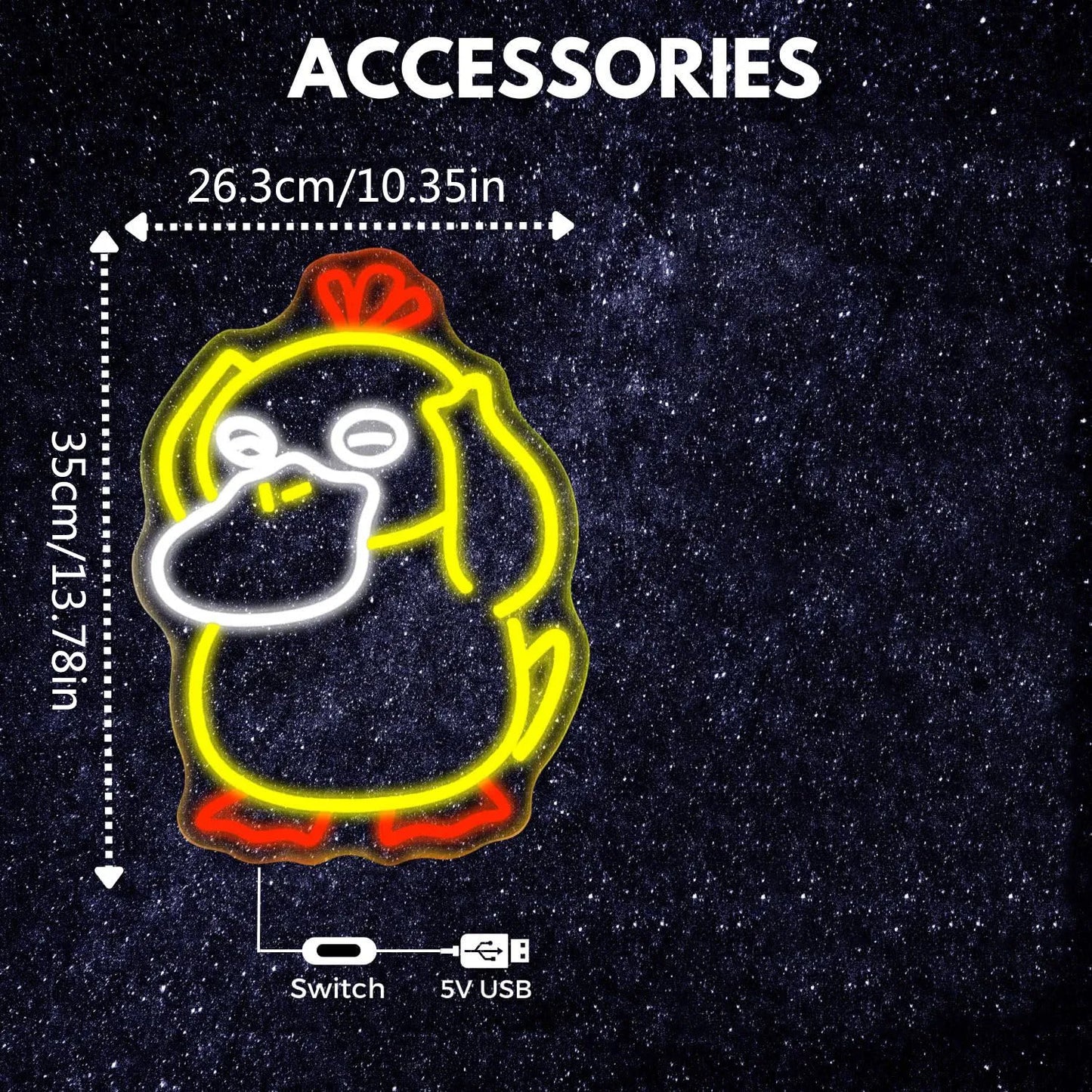 Lampe Néon LED Psykokwak – Décoration Murale Pokémon