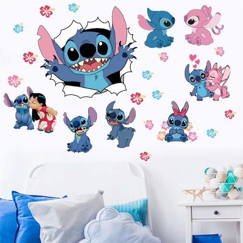 Sticker mural Stitch et Angel